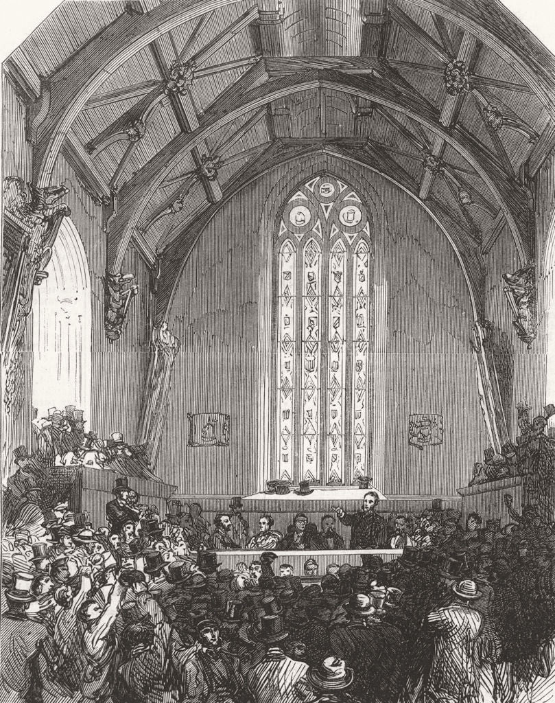 DEVON. The nomination at Exeter, for the city 1868 old antique print picture